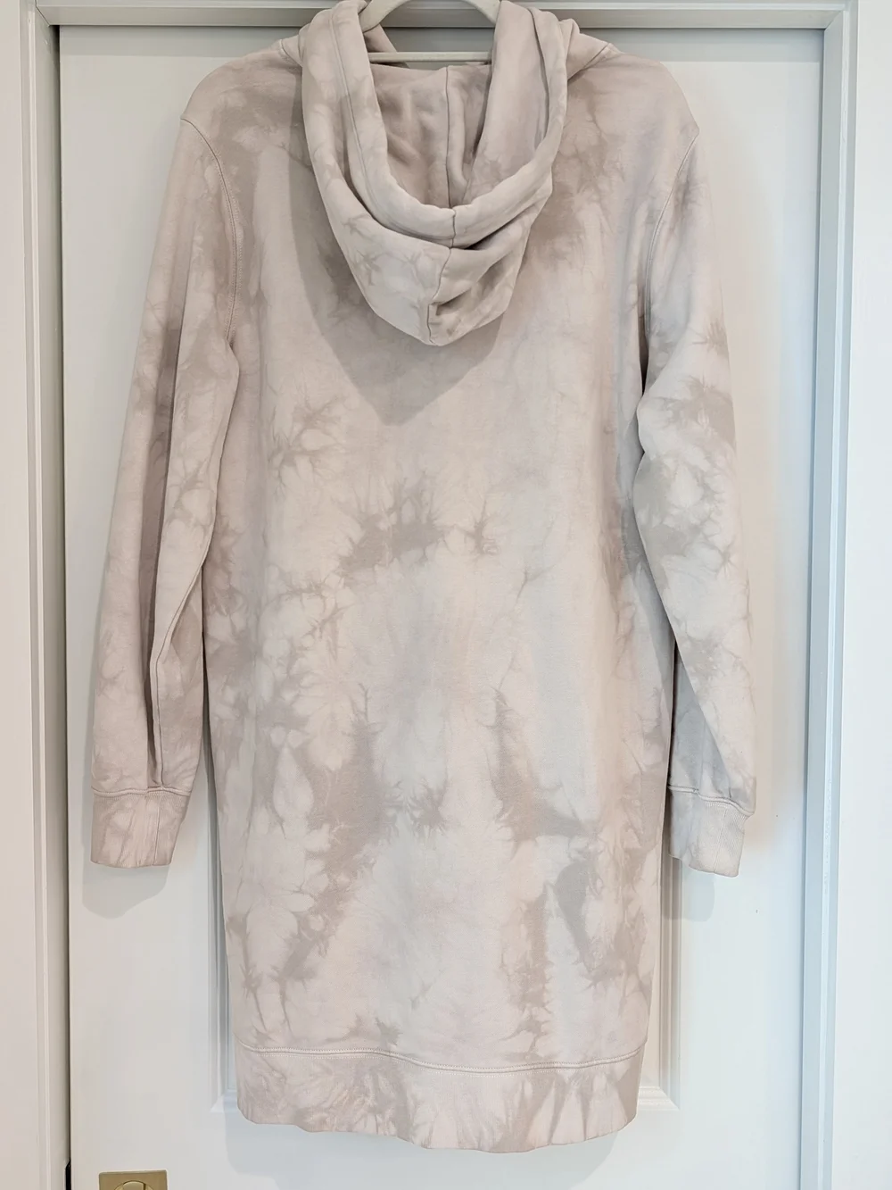 GAP Cream Tie-Dye Hoodie Sweater Dress